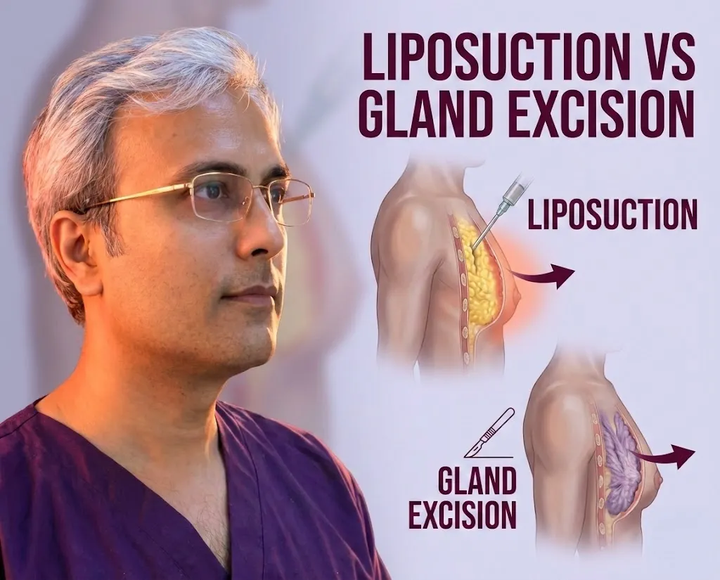 Gynecomastia Surgery Explained: Liposuction vs. Gland Excision