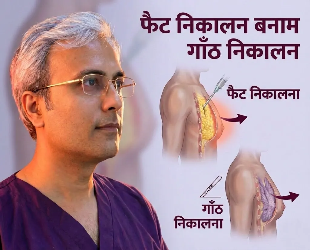 गाइनोकोमैस्टिया सर्जरी: लिपोसक्शन और ग्लैंड एक्सीजन में क्या अंतर है?